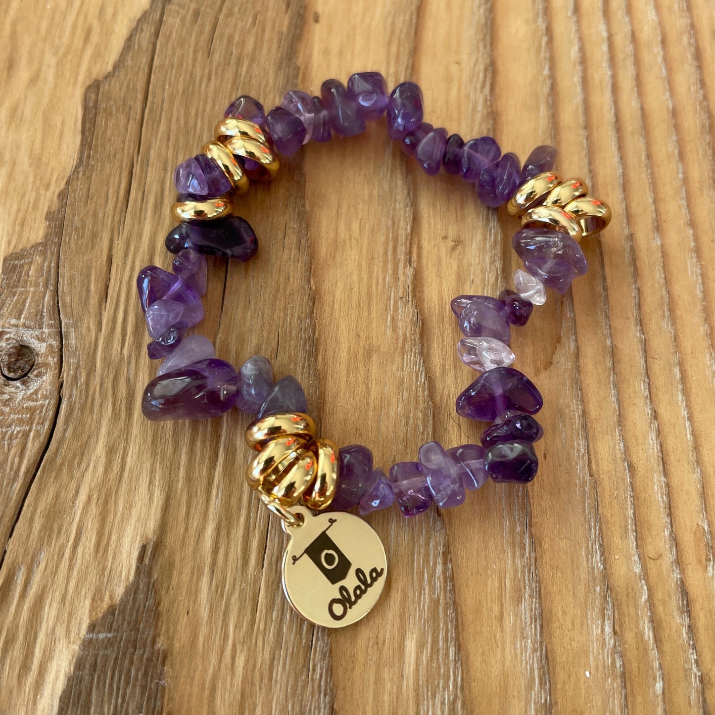 Bracelet en Chips d'Améthyste